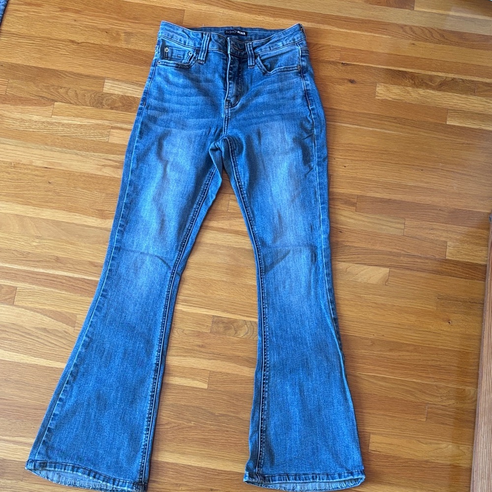 Fashion Nova Flare Blue Jeans